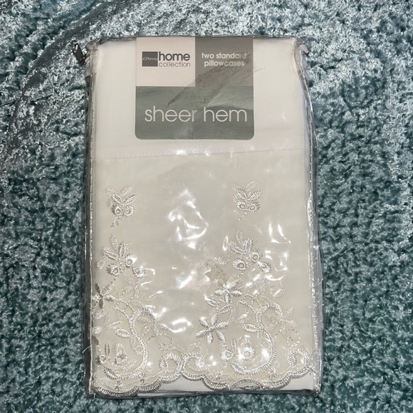 jcpenney Bedding Nwt Sheer Hem Pillow Cases Poshmark